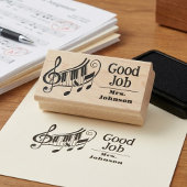 Pianoleraren Goed Werk Rubber Stamp Rubberstempel