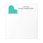 Pianoleraren papierblok voor het noteren van lesno notitieblok (Voorkant)