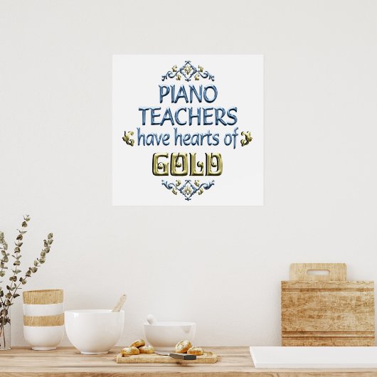 Pianolerarenwaardering Poster (Keuken)