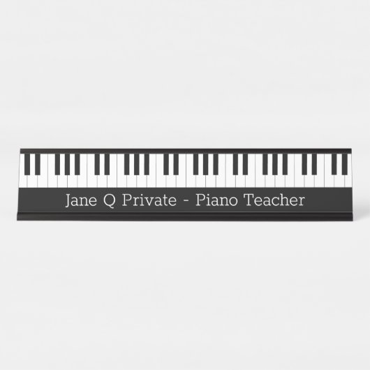 Pianolerares Bureau Naambordje (Voorkant)