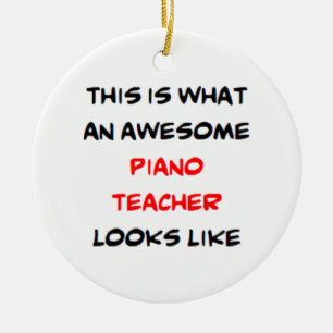 pianolerares, geweldig keramisch ornament
