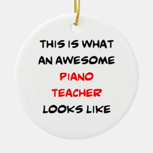 pianolerares, geweldig keramisch ornament (Voorkant)