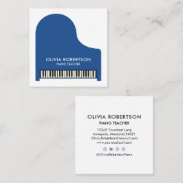 Pianolerares, Muziekatelier, Pianotutor, Pianist Vierkante Visitekaartje