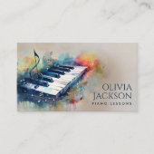 Pianolerares Muziekdocent  Visitekaartje (Voorkant)