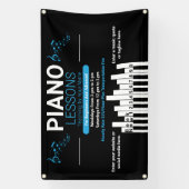 Pianoles Aangepaste Muziekleraar Tuin Spandoek (Verticaal)