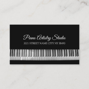Pianoles instructeur muziekstudio visitekaartje