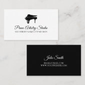 Pianoles instructeur muziekstudio Zakelijk Ca Visitekaartje (Voorkant / Achterkant)