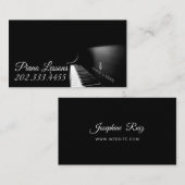 Pianoles, muziek, Visitekaartje instrumenten (Voorkant / Achterkant)