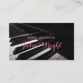 Pianoles, Muziekdocent Visitekaartje