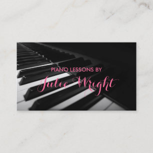 Pianoles, Muziekdocent Visitekaartje
