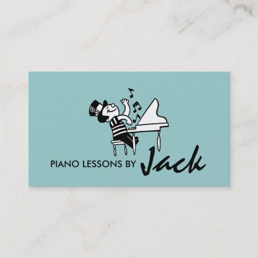 Pianoles, Muziekinstructeur visitekaartje (Voorkant)