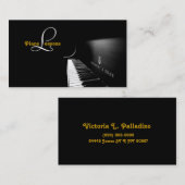 Pianoles, muziekVisitekaartje Visitekaartje (Voorkant / Achterkant)