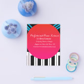 Pianoles Muzikaal Toetsenbord Docent Tutor Flyer (Enkel)