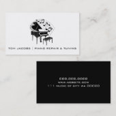Pianoles, pianotuning en repa-Visitekaartje Visitekaartje (Voorkant / Achterkant)