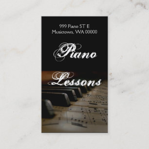 Pianolessen, instructeur, muziekVisitekaartje Visitekaartje