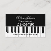 Pianolessen Muziek Afspraak Visitekaartje Afsprakenkaartje (Voorkant)