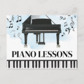 Pianolessen Muziek Flyer Briefkaart (Voorkant)