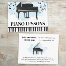 Pianolessen Muziek Flyer Briefkaart