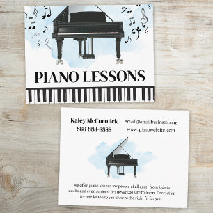 Pianolessen Muziek Flyer Briefkaart