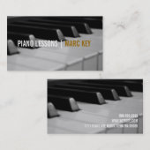 Pianolessen, muziekinstructeur visitekaartje (Voorkant / Achterkant)