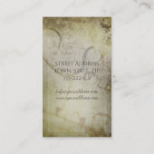 Pianolessen Muziekleraar Klassieke Oude Stijl Visitekaartje (Achterkant)