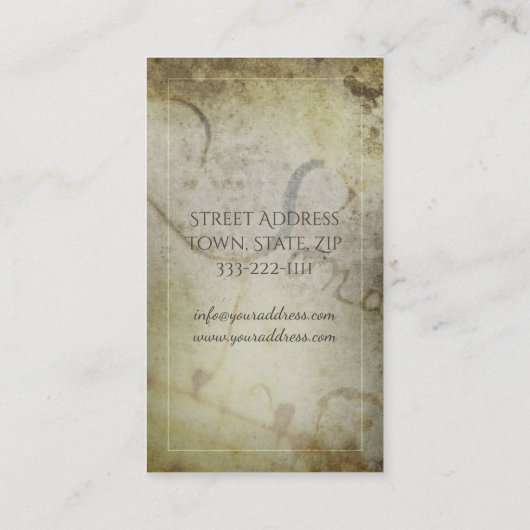 Pianolessen Muziekleraar Klassieke Oude Stijl Visitekaartje (Achterkant)