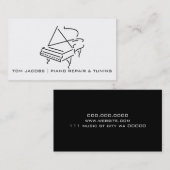 Pianolessen, pianoafstelling en reparatie visitekaartje (Voorkant / Achterkant)