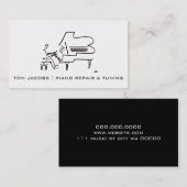 Pianolessen, pianoafstelling en reparatie visitekaartje (Voorkant / Achterkant)
