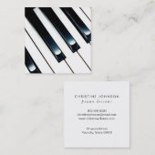 Pianolessen Vierkante Visitekaartje (Voorkant / Achterkant)