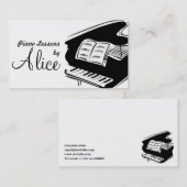 Pianolessen, Visitekaartje muziekinstructeur (Voorkant / Achterkant)