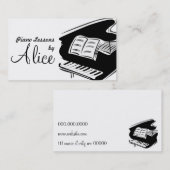 Pianolessen, Visitekaartje muziekinstructeur (Voorkant / Achterkant)