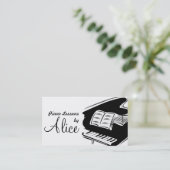 Pianolessen, Visitekaartje muziekinstructeur (Staand voorkant)