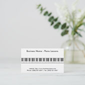 Pianolessen Visitekaartje: Piano 3D Model Visitekaartje (Staand voorkant)