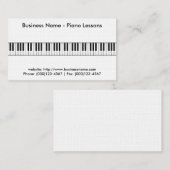Pianolessen Visitekaartje: Piano 3D Model Visitekaartje (Voorkant / Achterkant)