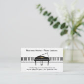 Pianolessen Visitekaartje: Piano 3D Model Visitekaartje (Staand voorkant)