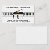 Pianolessen Visitekaartje: Piano 3D Model Visitekaartje (Voorkant / Achterkant)
