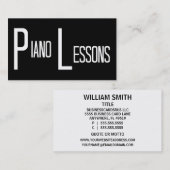 Pianolessen Word Visitekaartje (Voorkant / Achterkant)