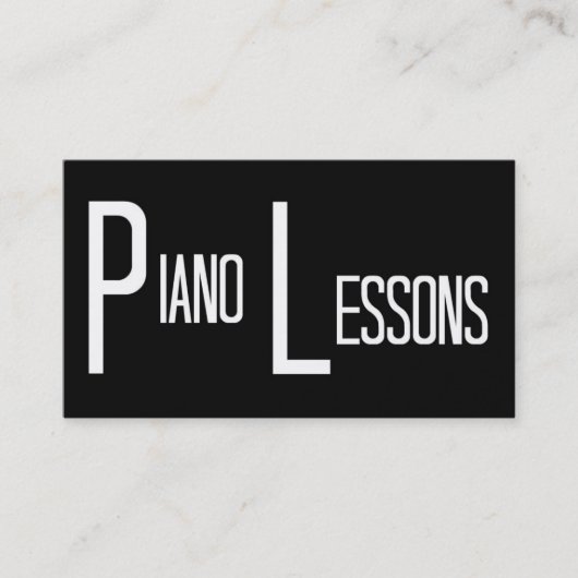 Pianolessen Word Visitekaartje (Voorkant)