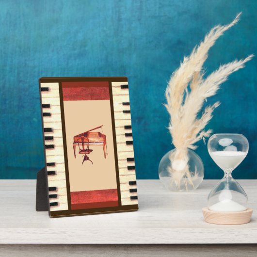 pianoletoetsen antiek fotoplaque op pianostoelenba fotoplaat (Zijkant)