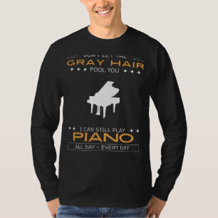 Pianoliefhebber T-shirt - Grijs haar, Musical Maes