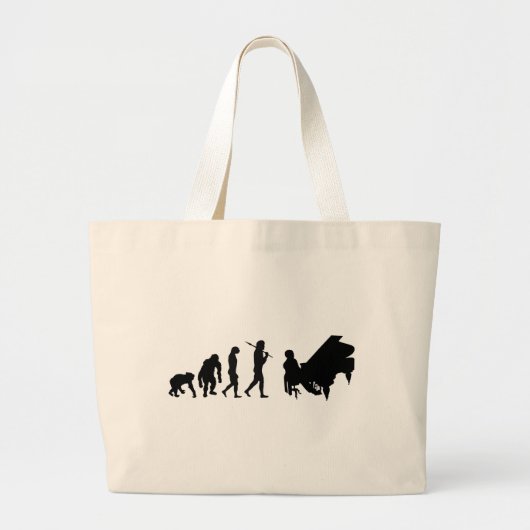 Pianoliefhebbers, cadeaus voor pianisten - Bach Mo Grote Tote Bag (Voorkant)