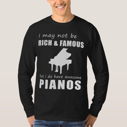 Pianoliefhebbers Humorous Delight T-shirt (Voorkant)