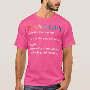 Pianoman Definitie Grappige Jongen Piano Pianospel T-shirt