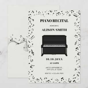 Pianomelodie muzieknoten kaart