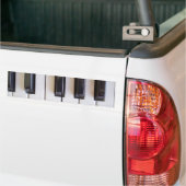 Pianomuziek Bumpersticker (Op Truck)