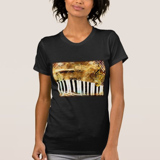 Pianomuziek T-shirt (Voorkant)