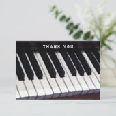Pianomuziek thema bedankkaart (Staand voorkant)