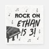 Pianomuziek Verjaardagsfeestje Papieren servetten (Voorkant)