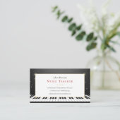 Pianomuziekleraar | Uniek Visitekaartje (Staand voorkant)