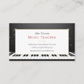 Pianomuziekleraar | Uniek Visitekaartje (Voorkant)